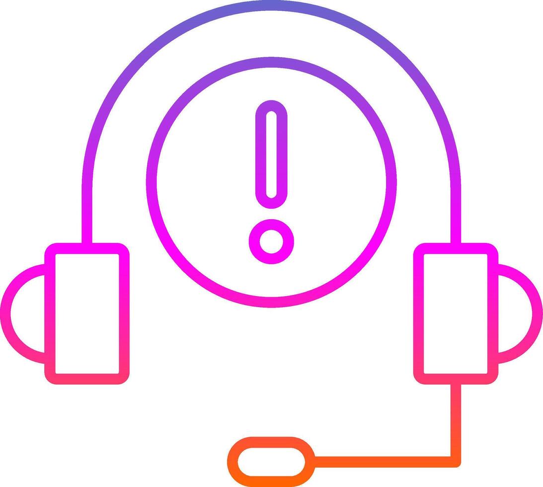 Help Line Gradient Icon vector