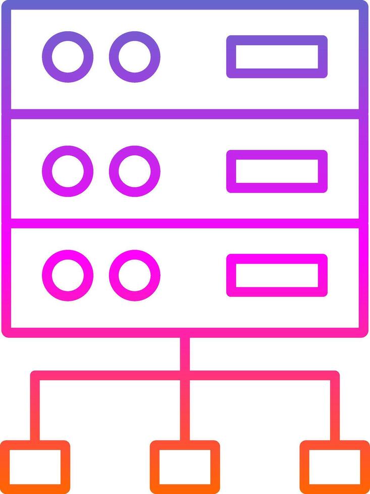 estructurado datos línea degradado icono vector