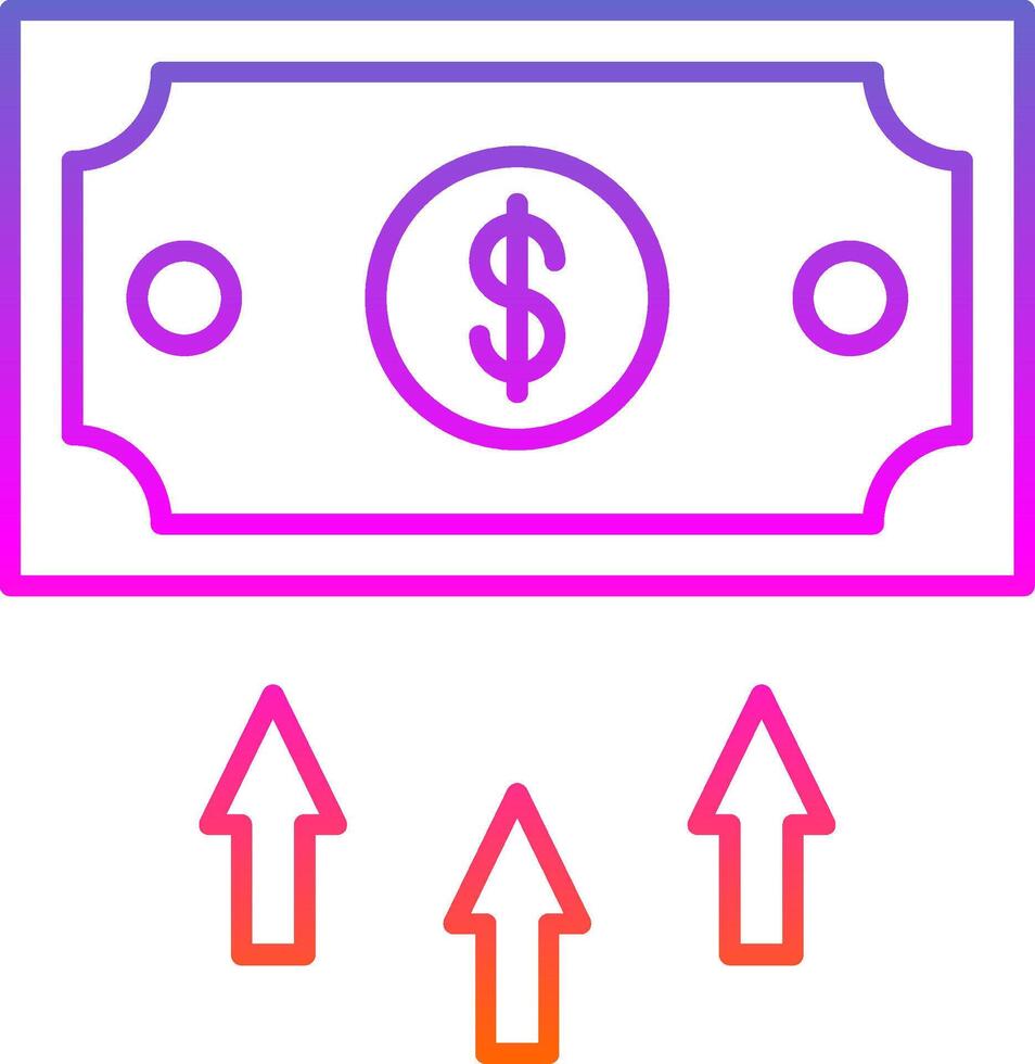 Finance Line Gradient Icon vector