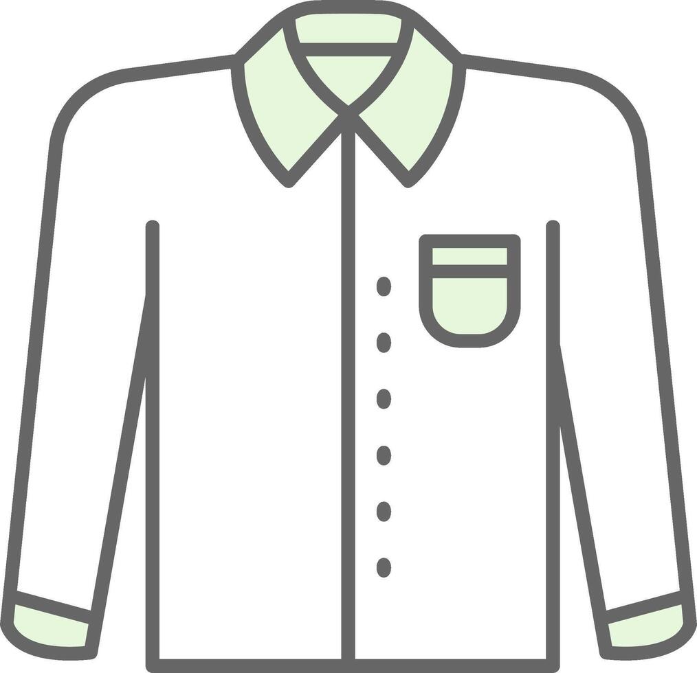 formal camisa verde ligero relleno icono vector