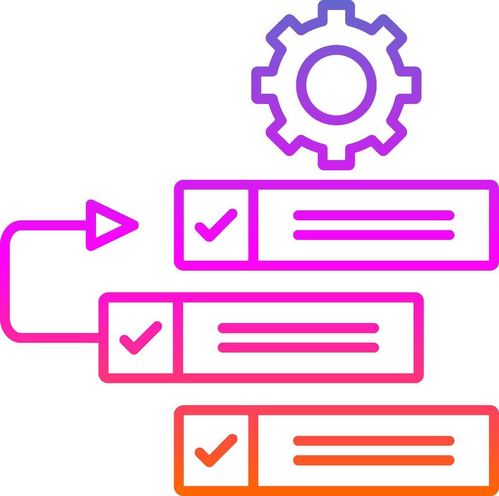 Backlog Line Gradient Icon vector