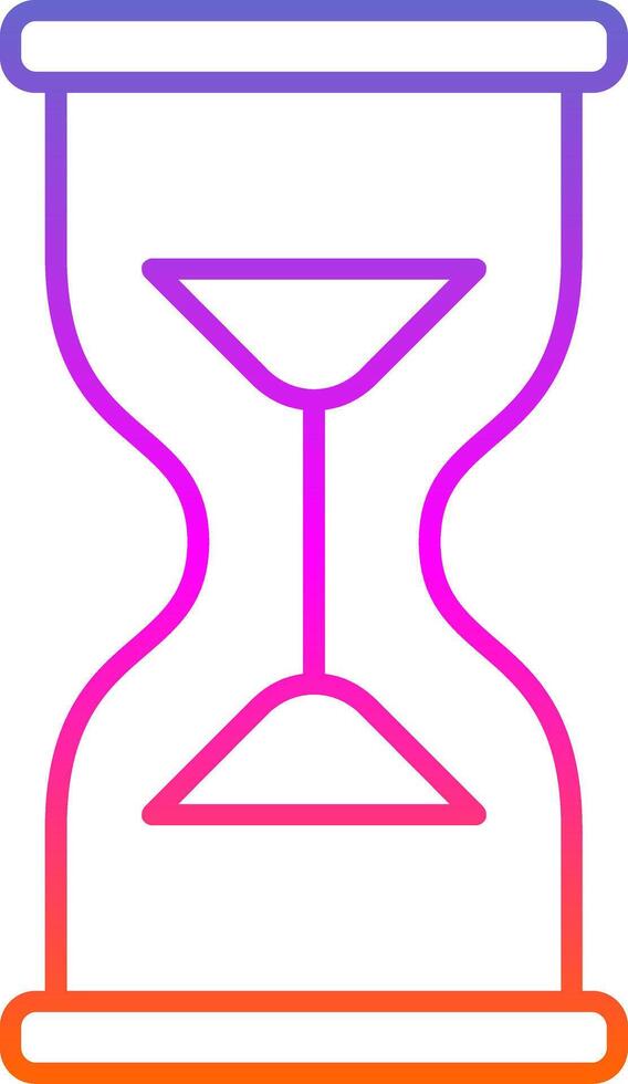 Hourglass Line Gradient Icon vector