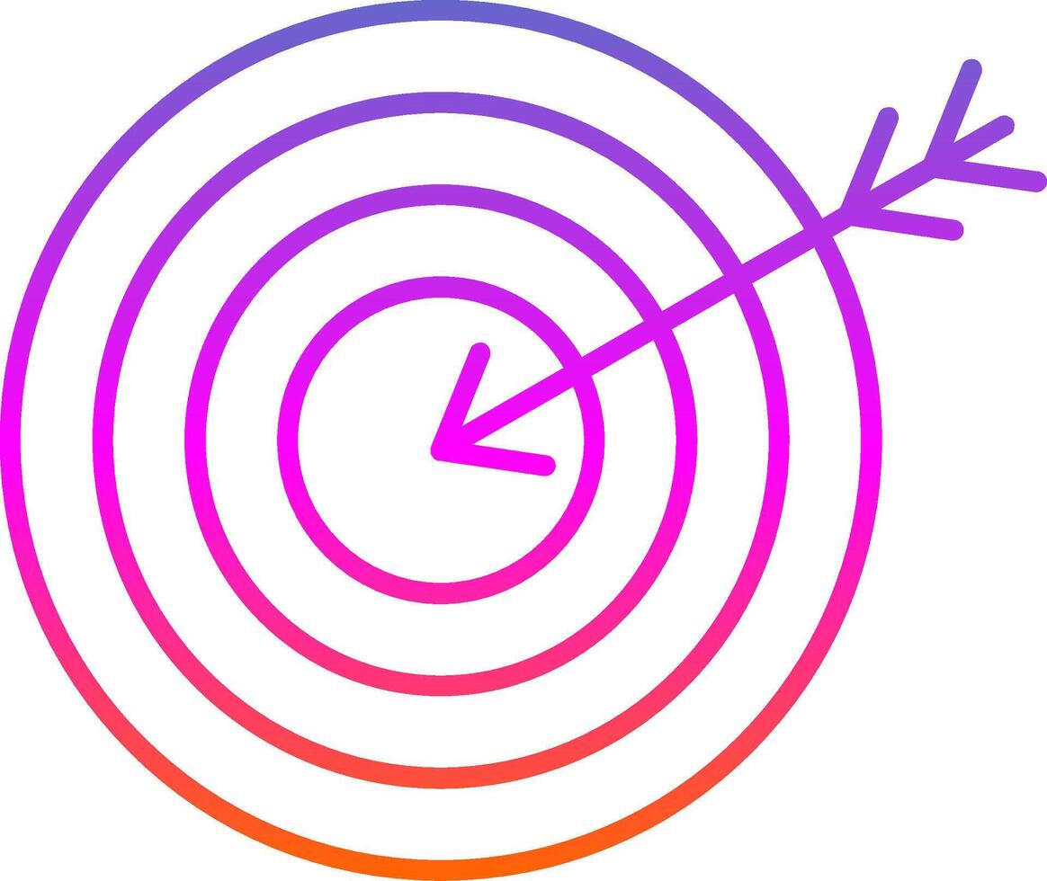 Objective Line Gradient Icon vector