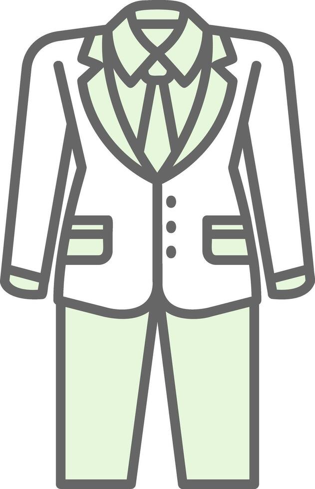 Suit Green Light Fillay Icon vector