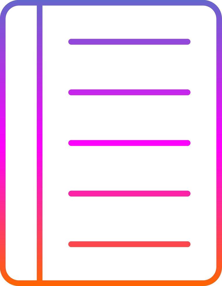 Notebook Line Gradient Icon vector