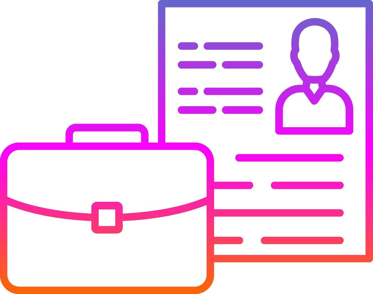 Suitcase Line Gradient Icon vector