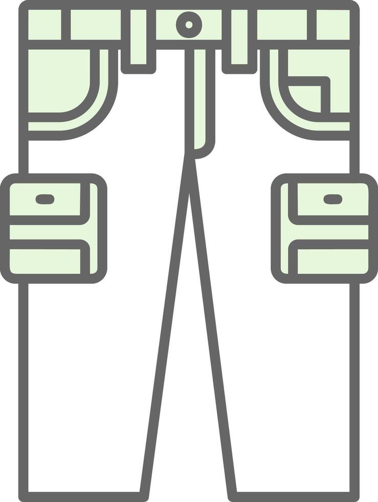 Cargo pants Green Light Fillay Icon vector