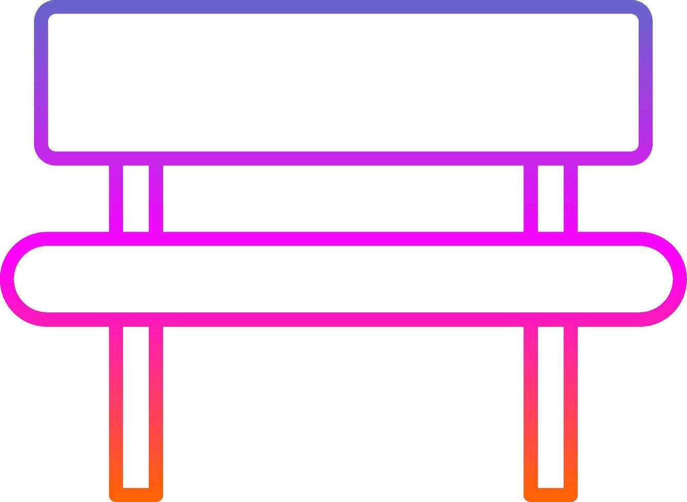 Bench Line Gradient Icon vector