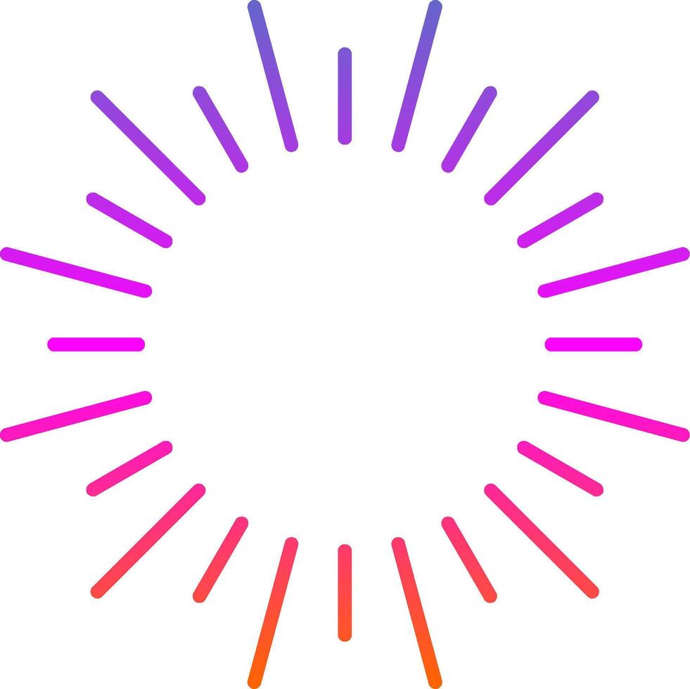 Fireworks Line Gradient Icon vector