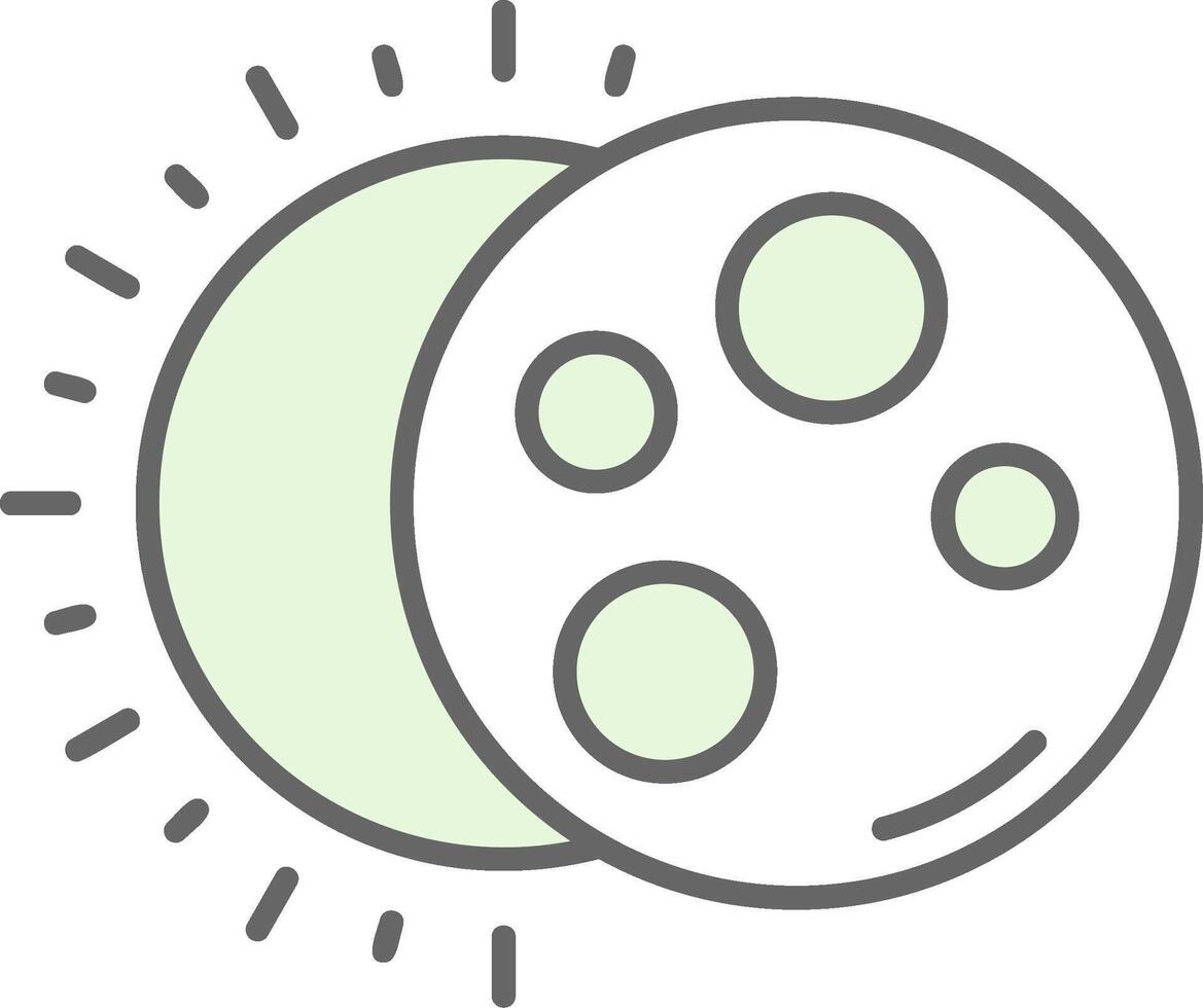 Eclipse Green Light Fillay Icon vector