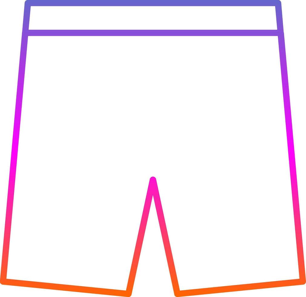 Shorts Line Gradient Icon vector