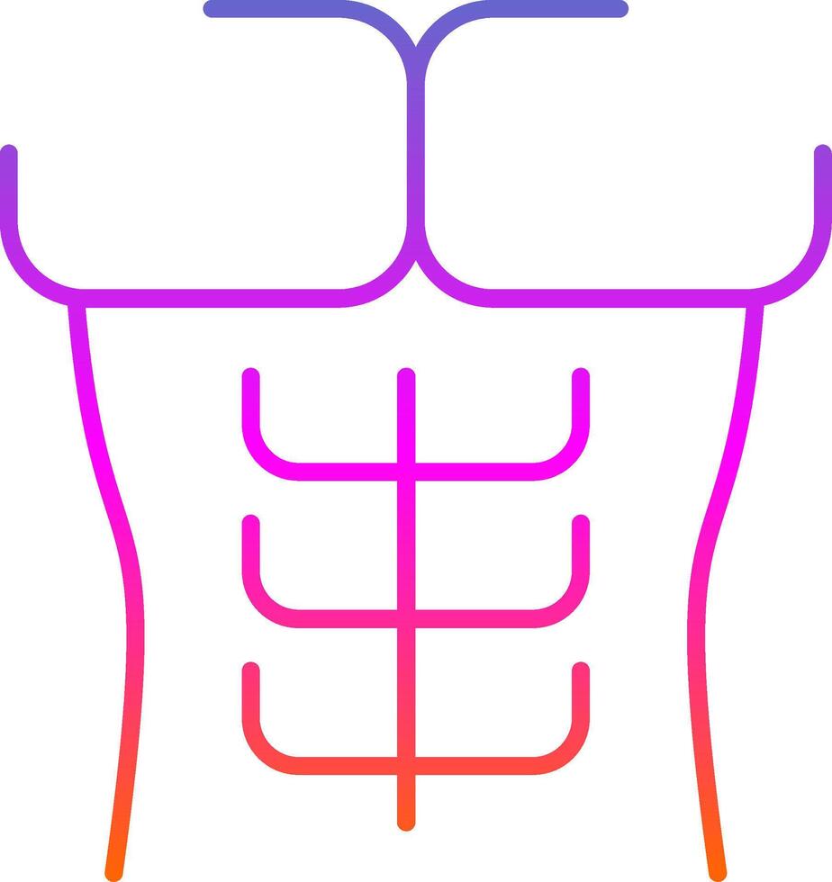 Six Pack Line Gradient Icon vector