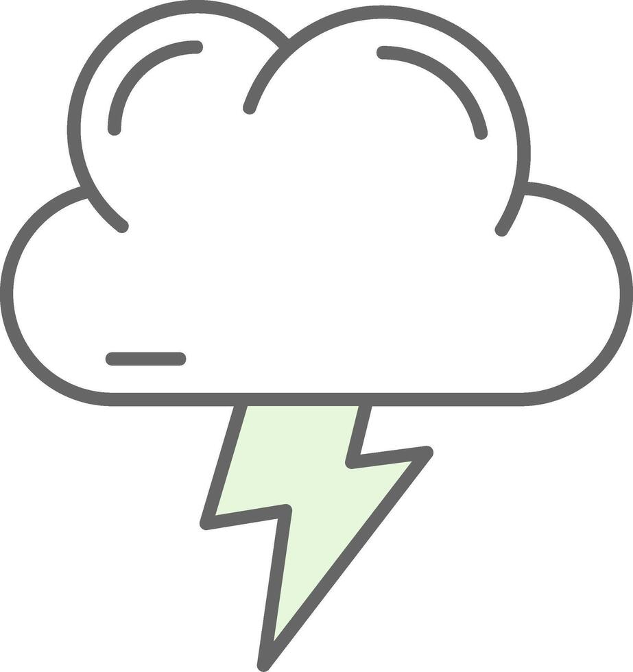 Lightning Green Light Fillay Icon vector