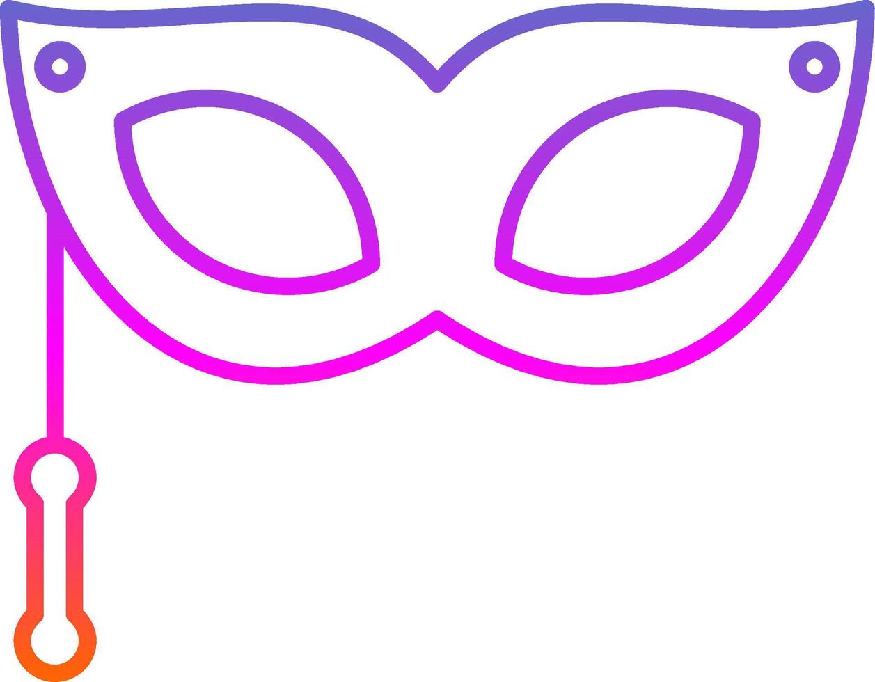 Eye Mask Line Gradient Icon vector