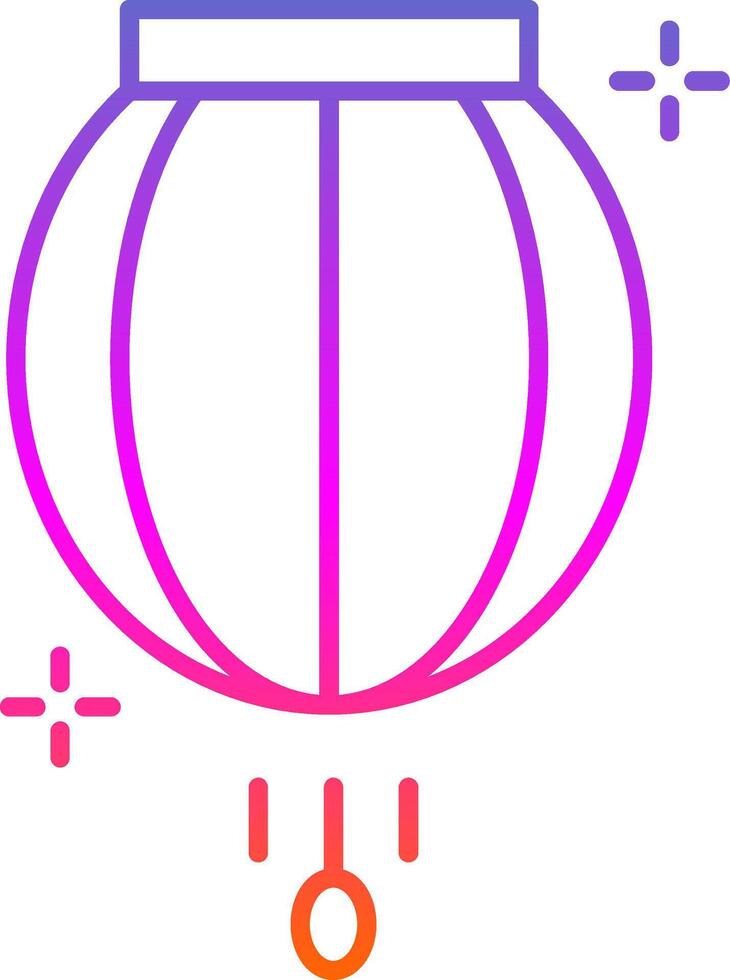 Lantern Line Gradient Icon vector