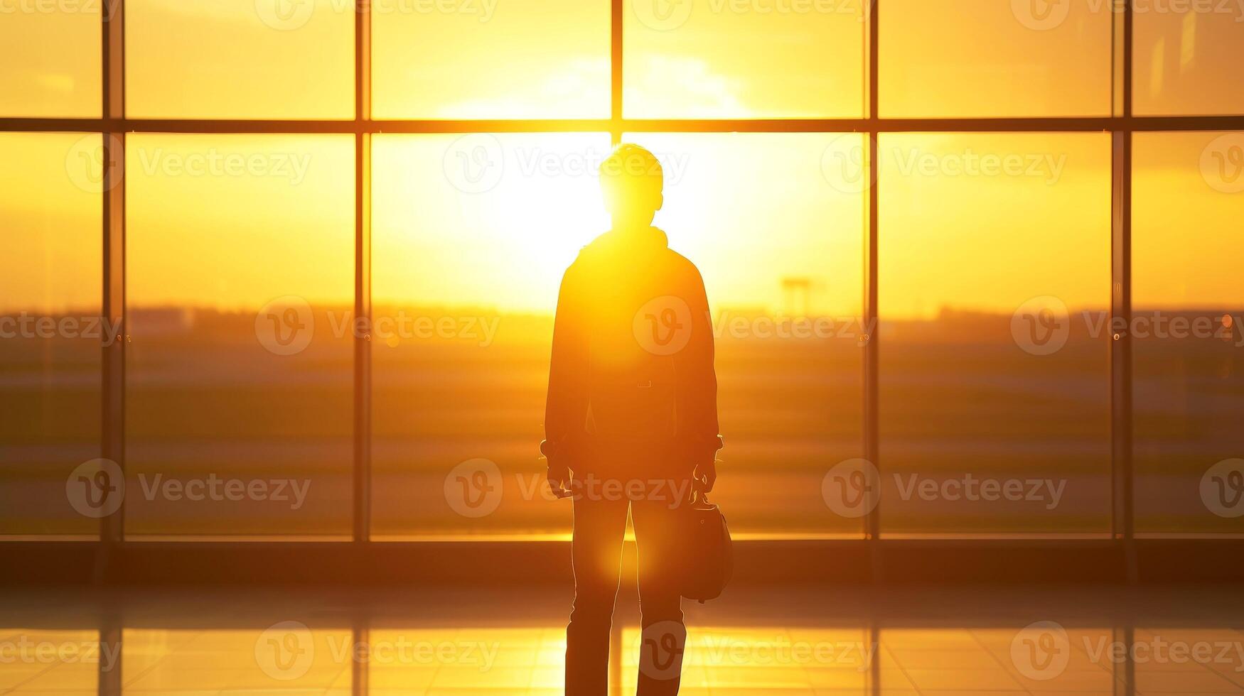 AI generated Close-up, Back View of the businessman standing post, Generative AI photo