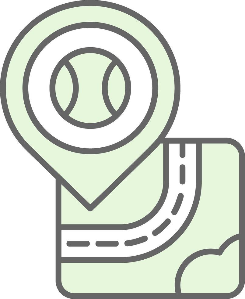 Tenis Green Light Fillay Icon vector