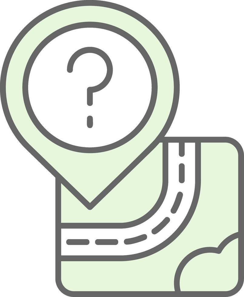 Question Green Light Fillay Icon vector