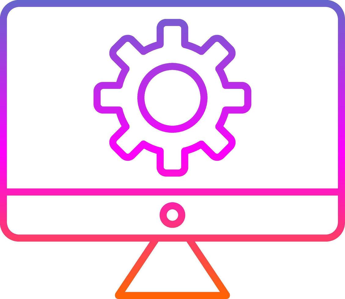 System Line Gradient Icon vector