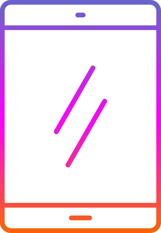 Mobile Line Gradient Icon vector