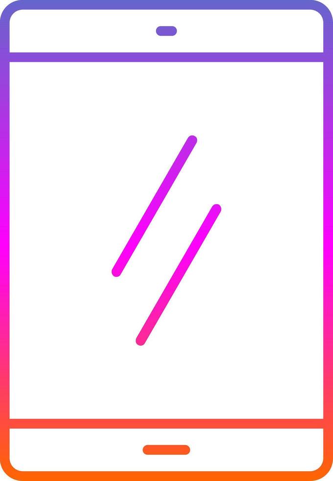 Mobile Line Gradient Icon vector