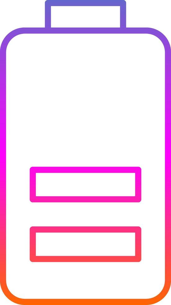Battery Line Gradient Icon vector