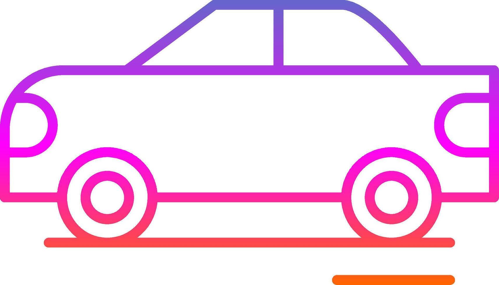 Race Car Line Gradient Icon vector