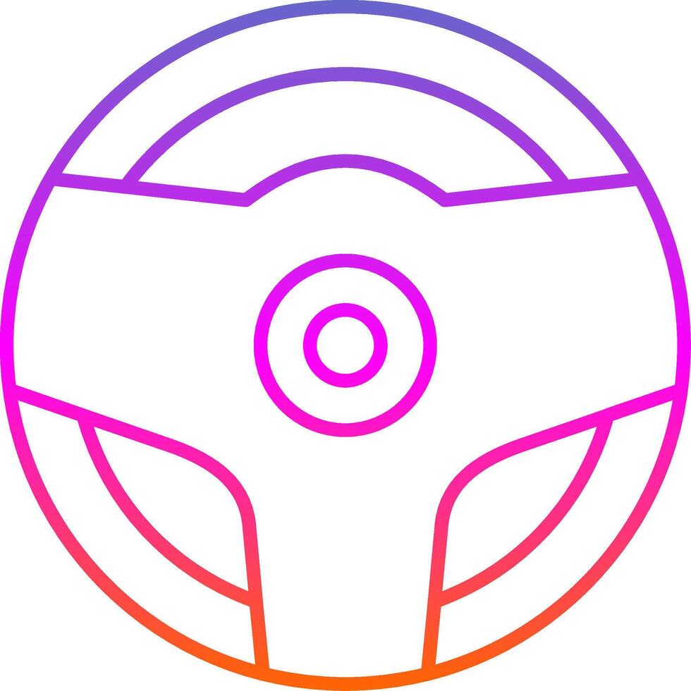 Steering Wheel Line Gradient Icon vector