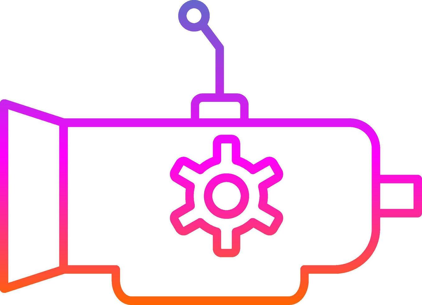 Gearbox Line Gradient Icon vector