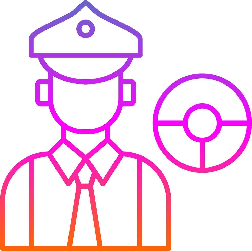Driver Line Gradient Icon vector