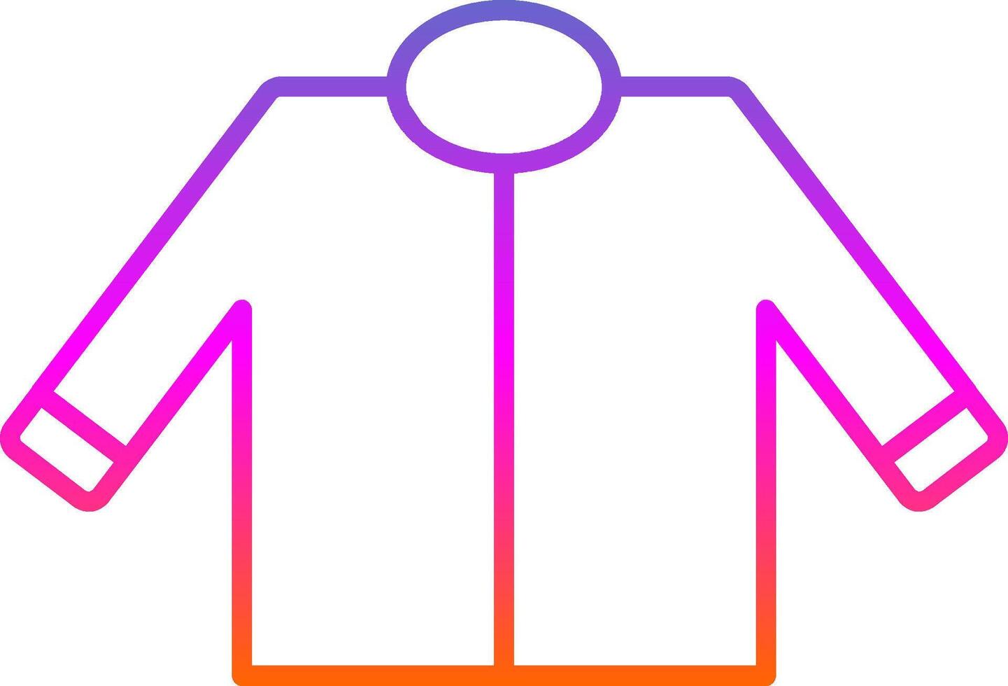 conductor chaqueta línea degradado icono vector