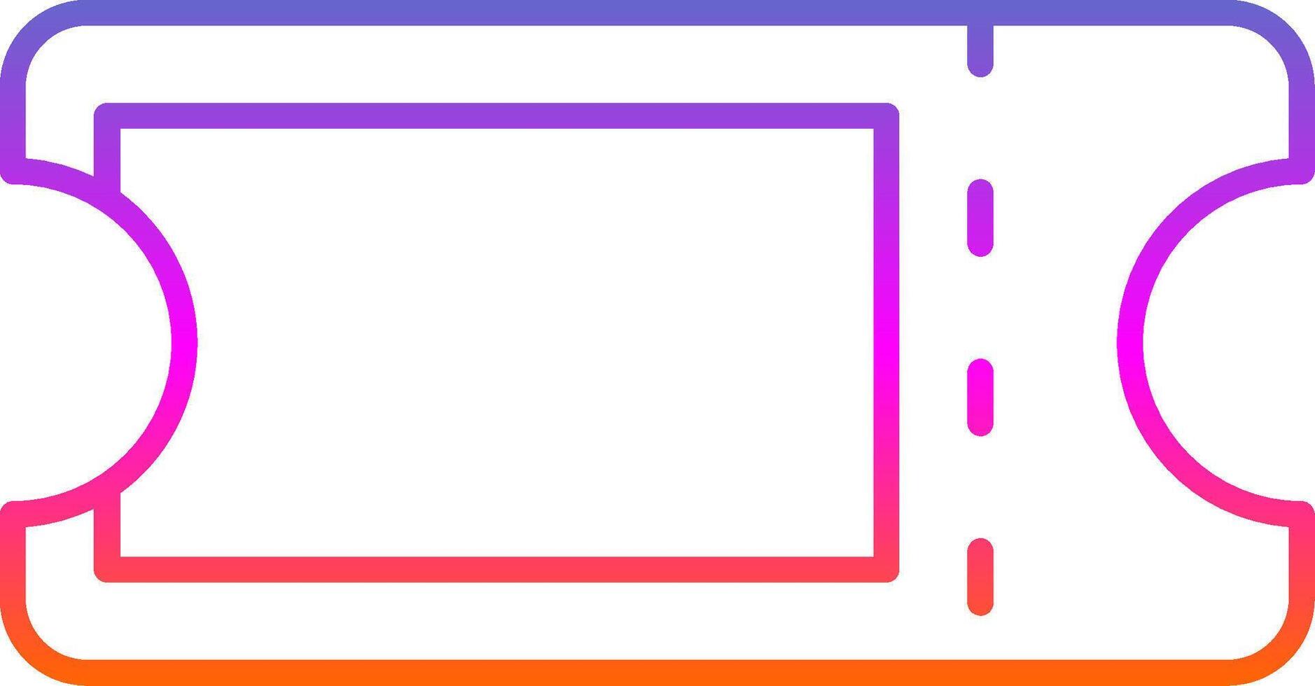 Ticket Line Gradient Icon vector