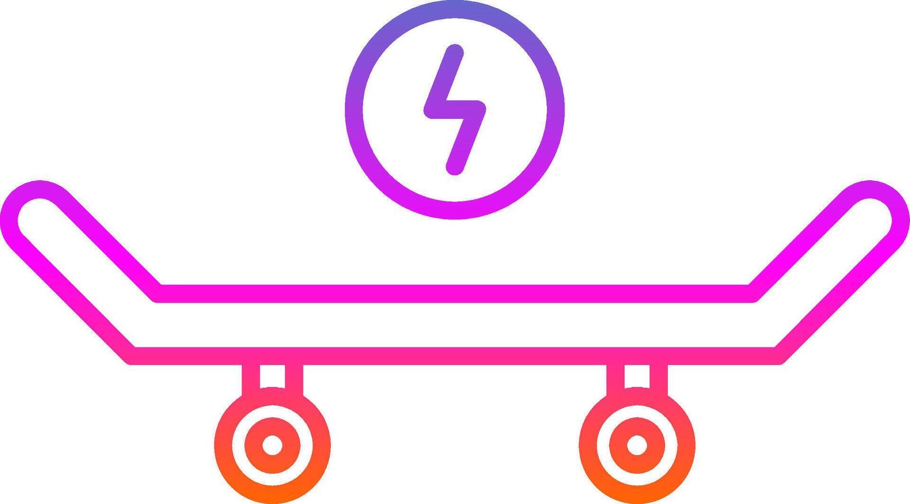 Skateboard Line Gradient Icon vector