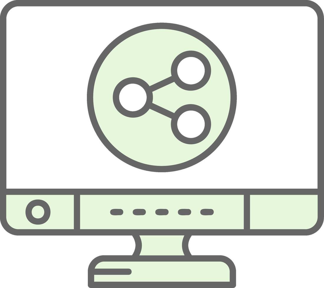 Share Green Light Fillay Icon vector