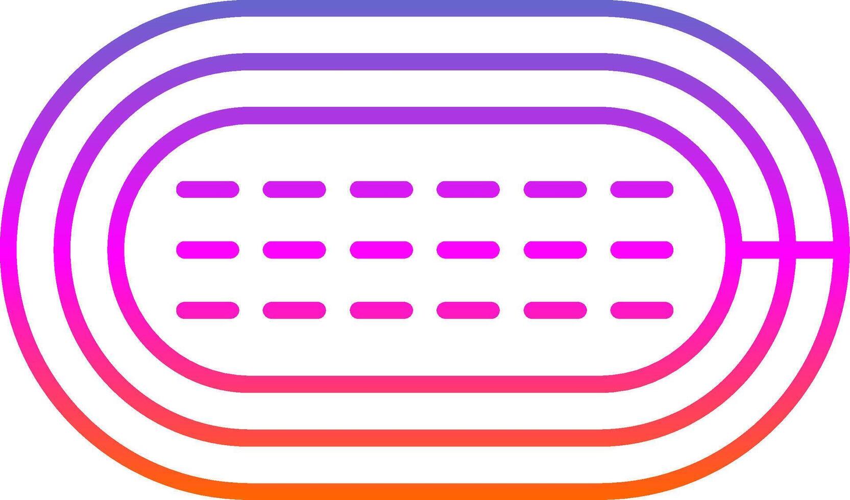 Running Track Line Gradient Icon vector