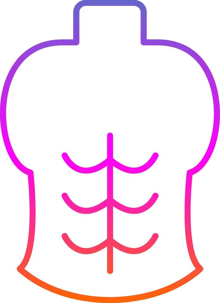 abdominales línea degradado icono vector