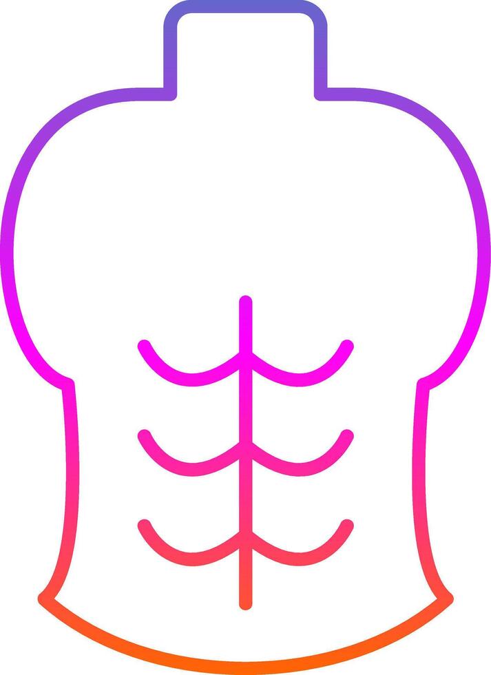Abs Line Gradient Icon vector
