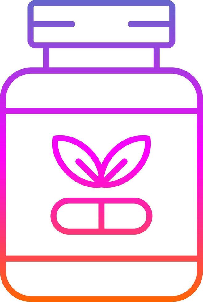 Supplements Line Gradient Icon vector