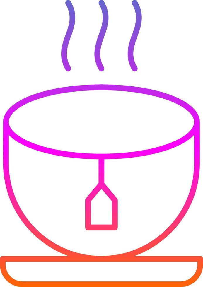 Tea Line Gradient Icon vector