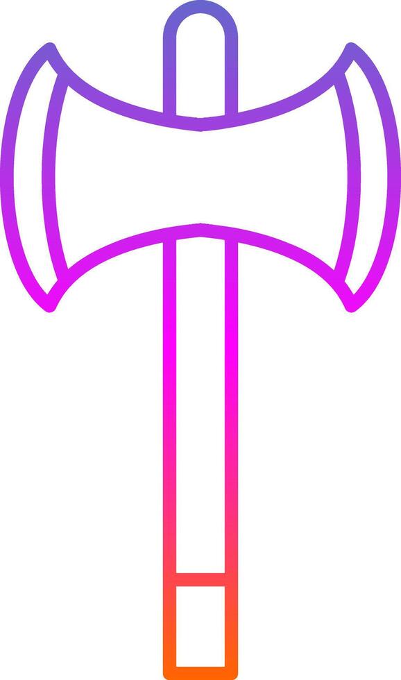 Axe Line Gradient Icon vector