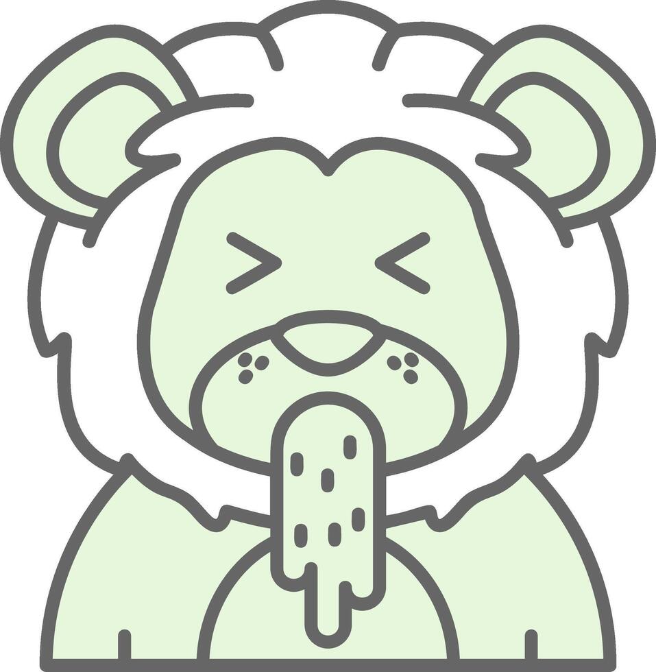 Vomit Green Light Fillay Icon vector