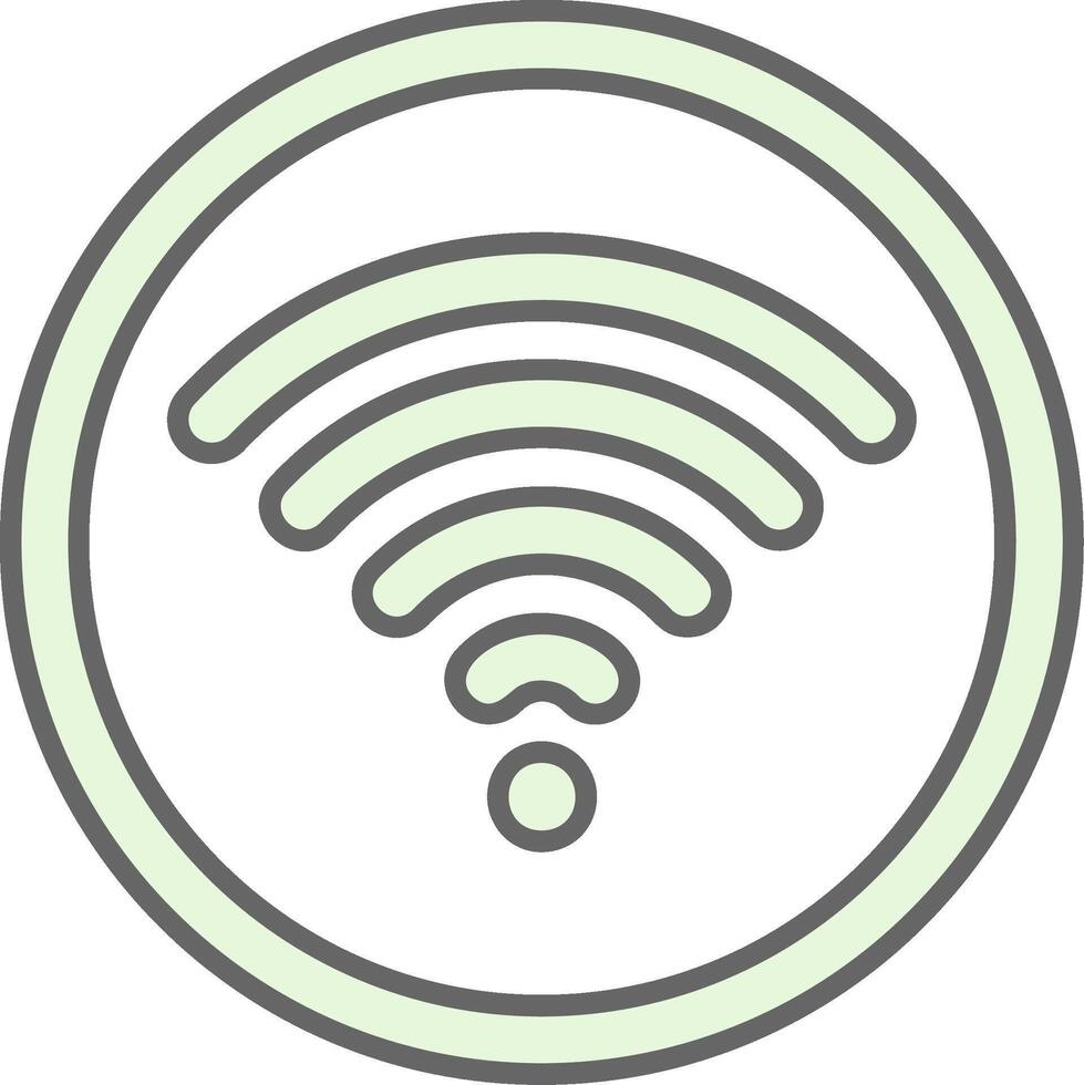 Wifi Green Light Fillay Icon vector