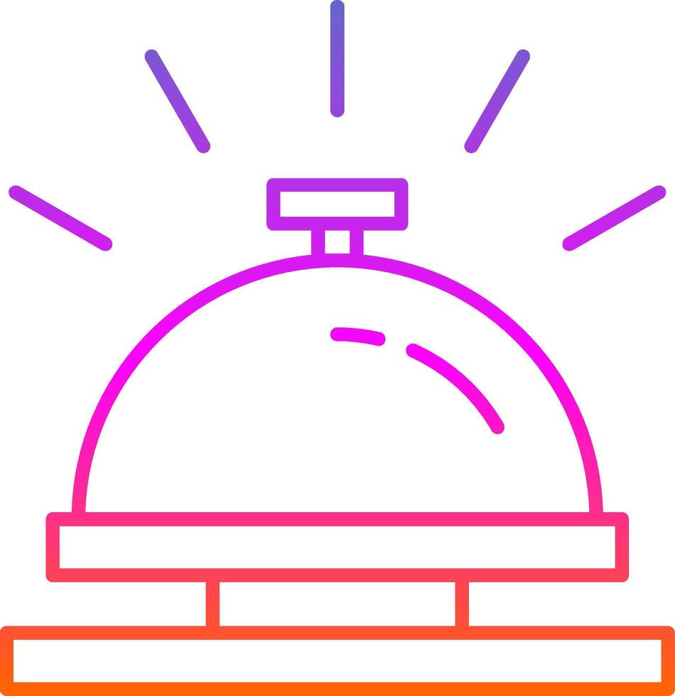 Hotel Bell Line Gradient Icon vector