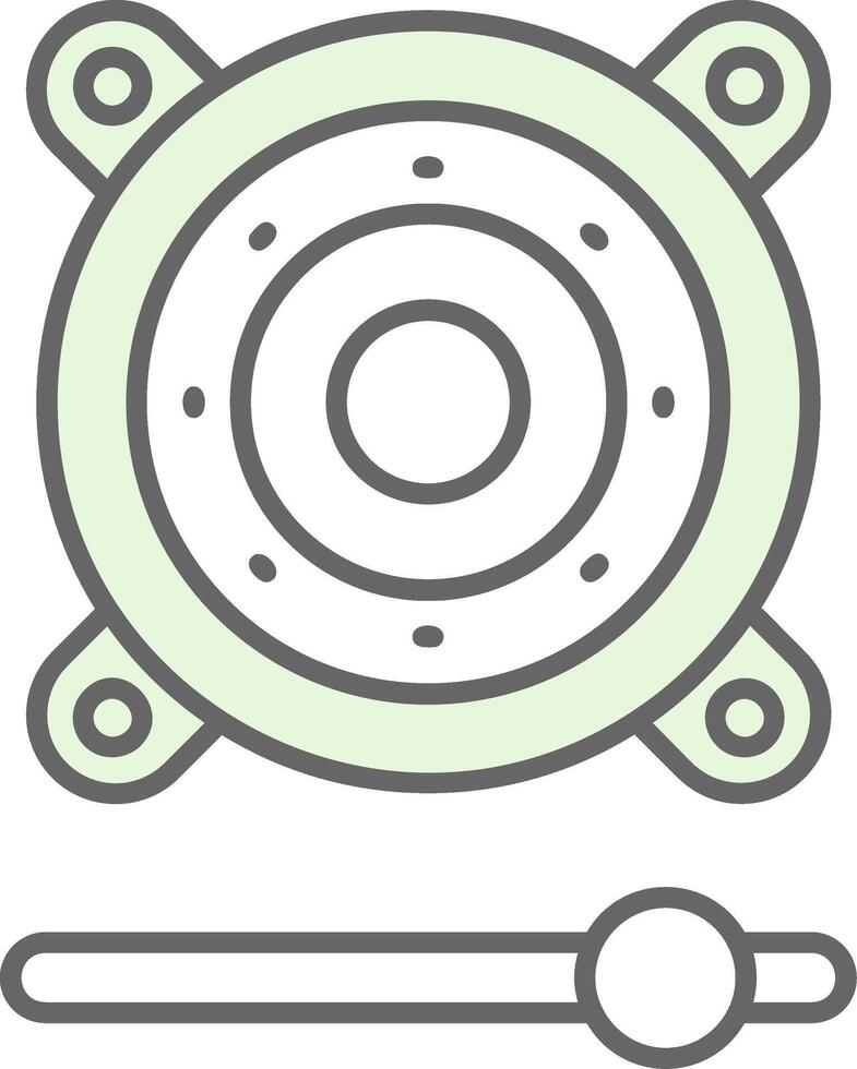 Speaker Green Light Fillay Icon vector