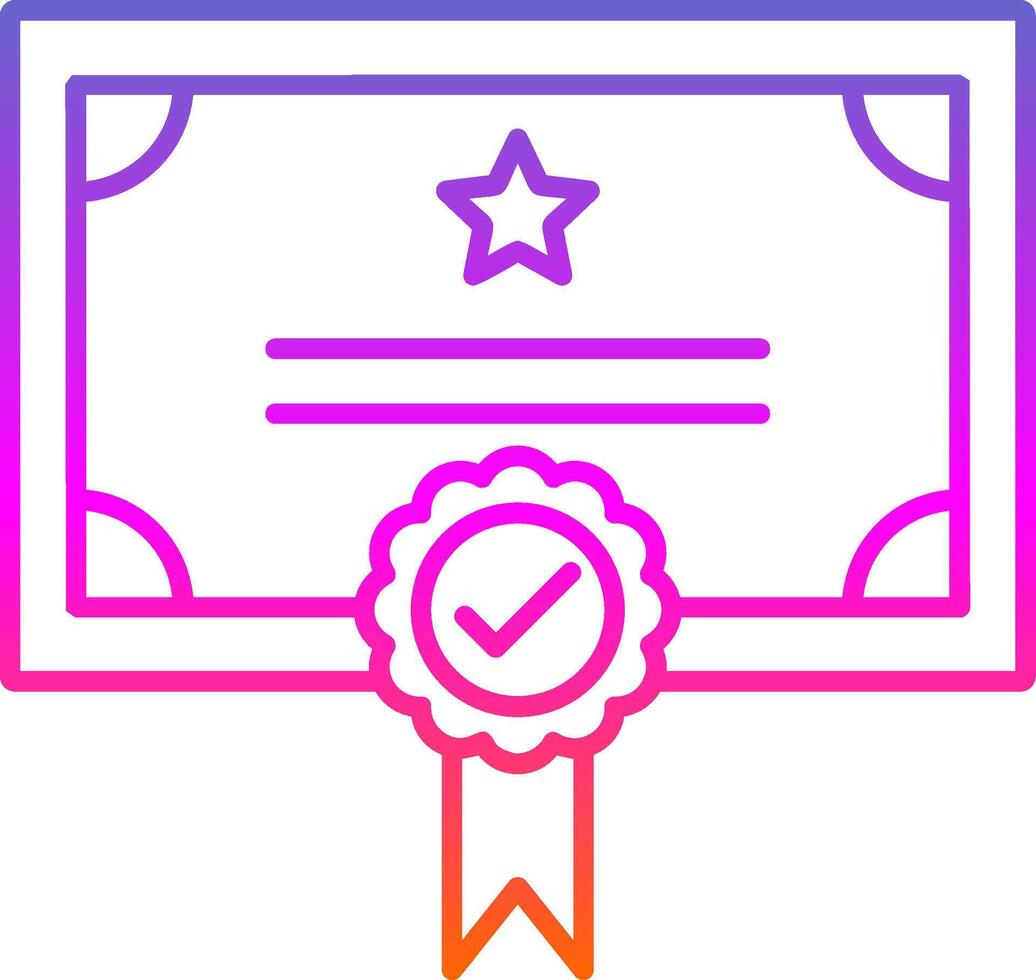 Qualify Line Gradient Icon vector