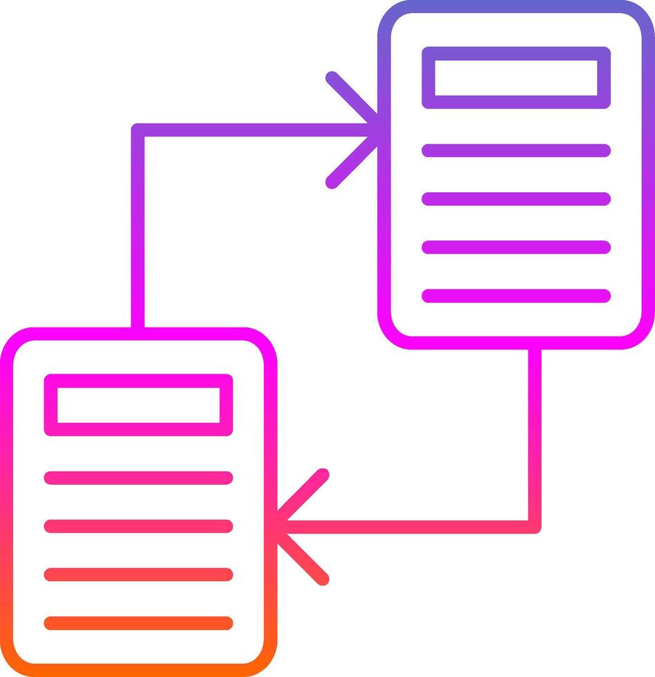File Sharing Line Gradient Icon vector