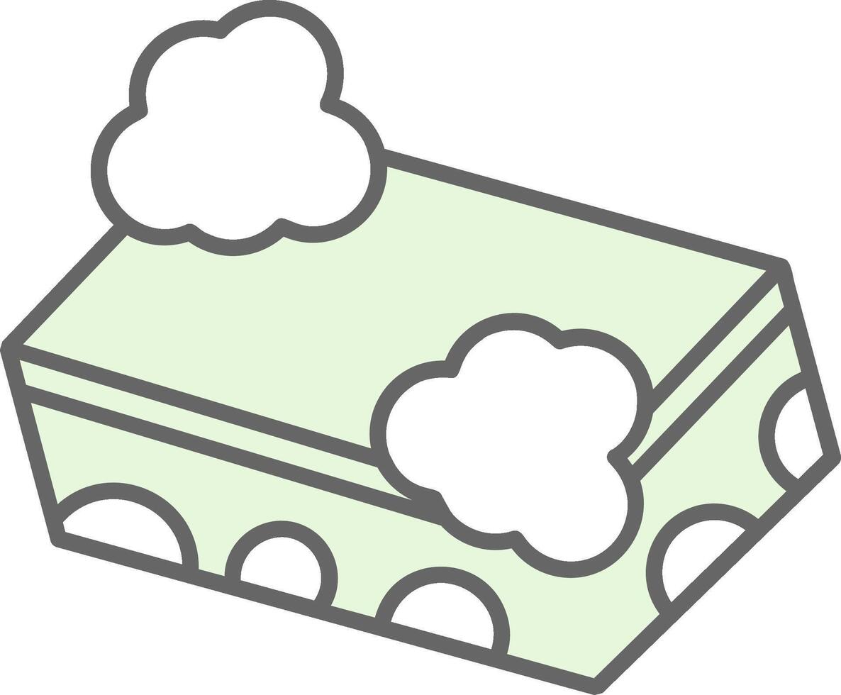 Sponge Green Light Fillay Icon vector