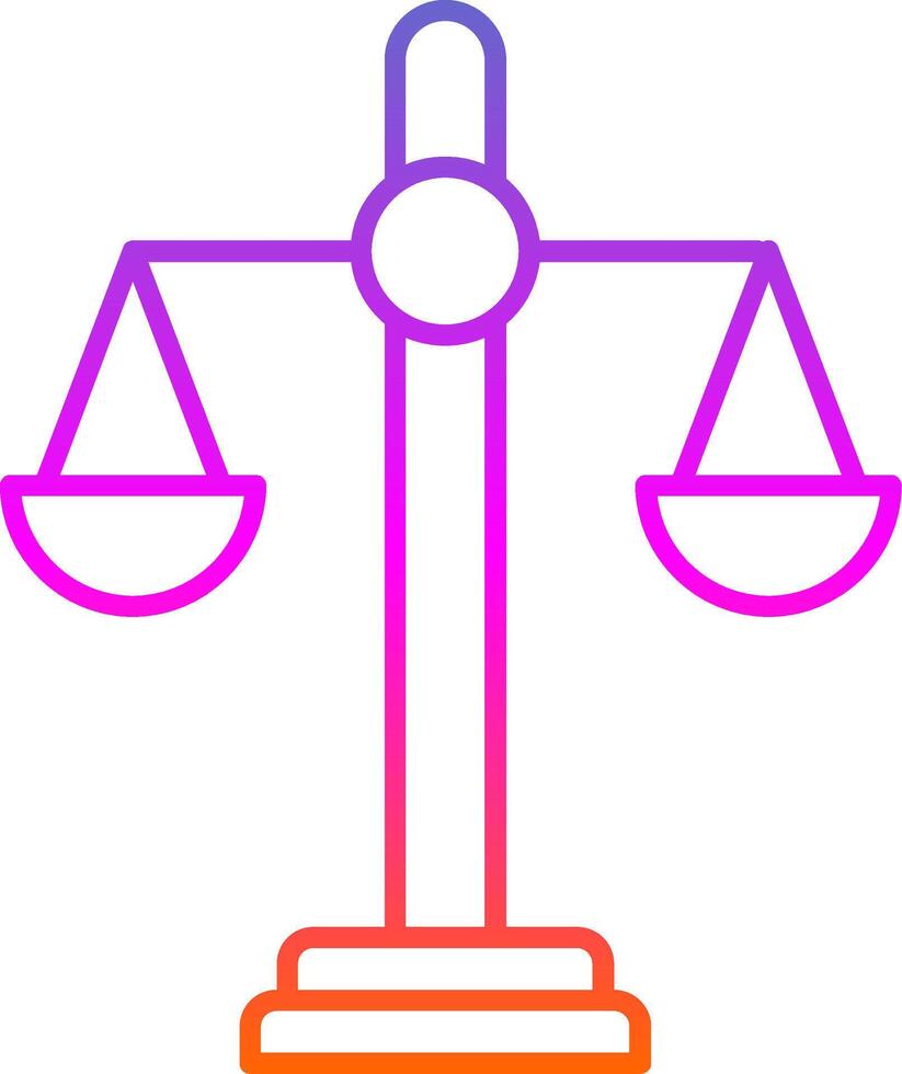 Law Line Gradient Icon vector