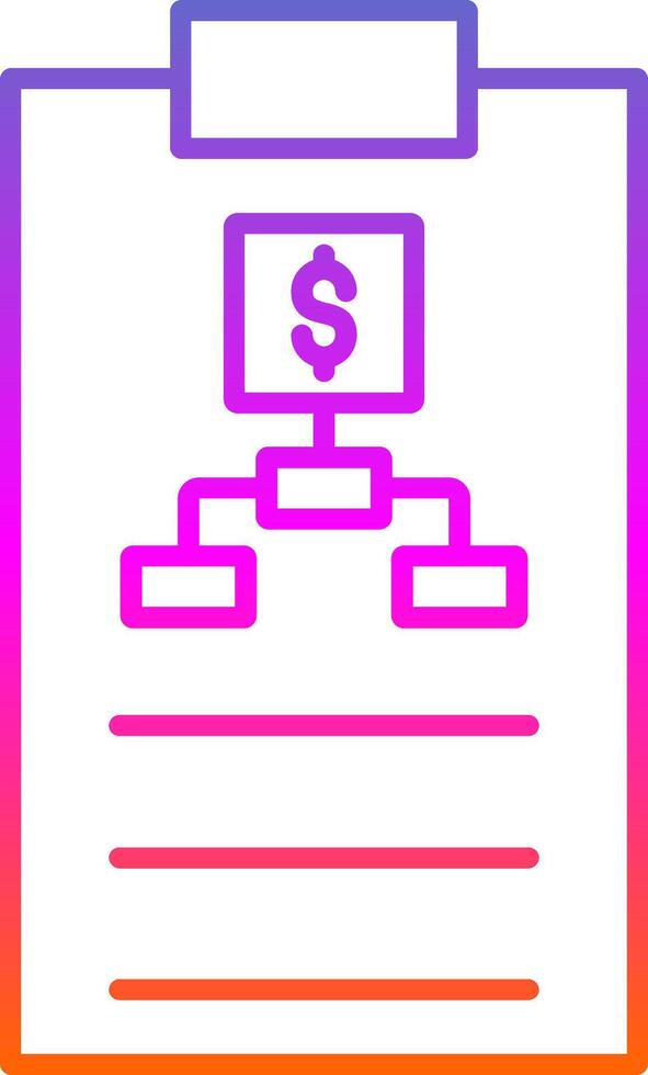 Planing Line Gradient Icon vector