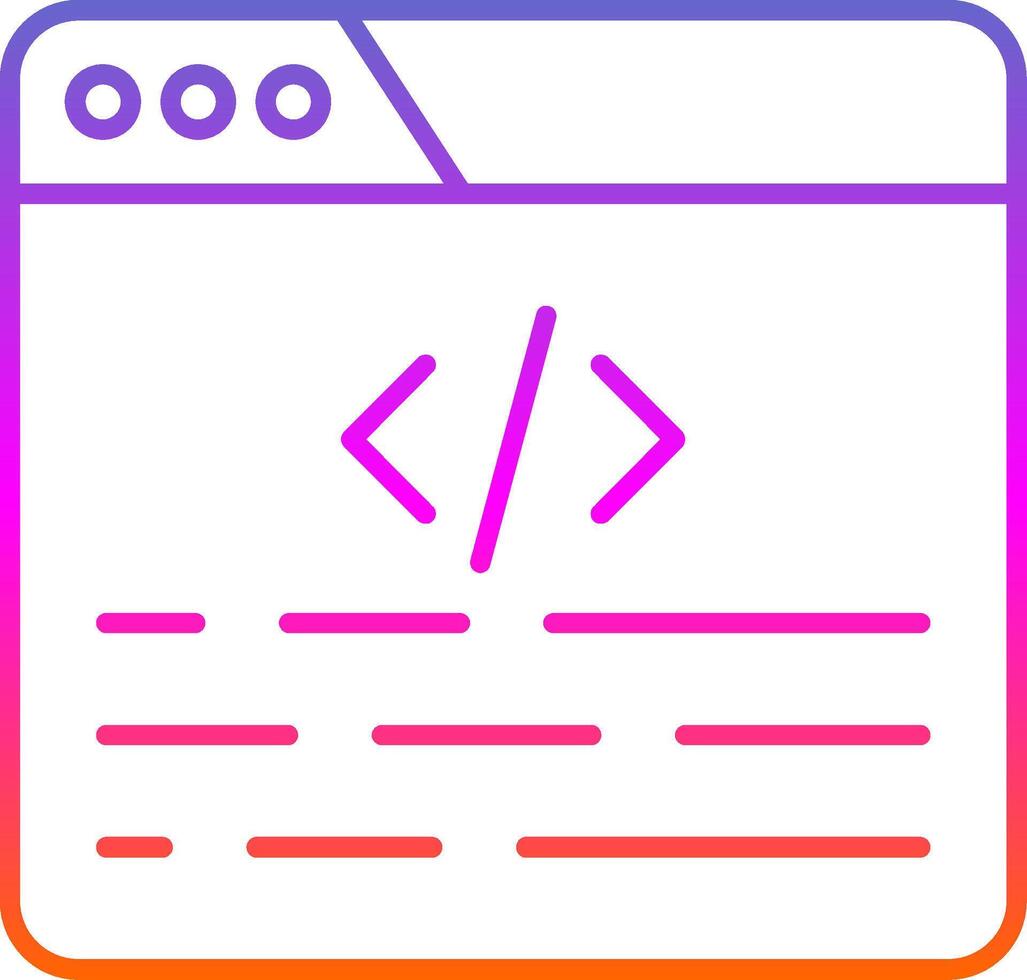 Coding Line Gradient Icon 39161185 Vector Art at Vecteezy